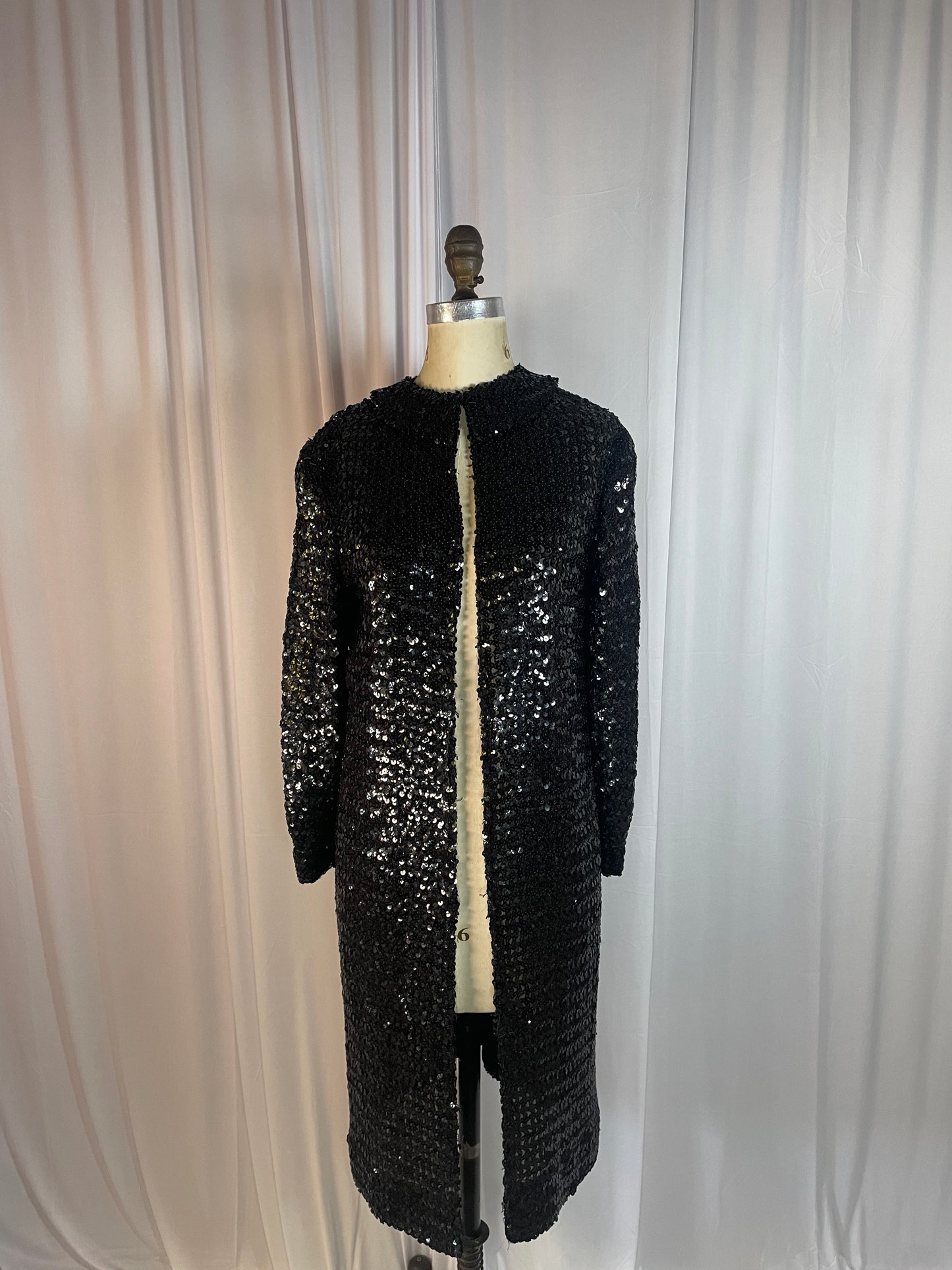 Vintage Black Sequin Opera Jacket