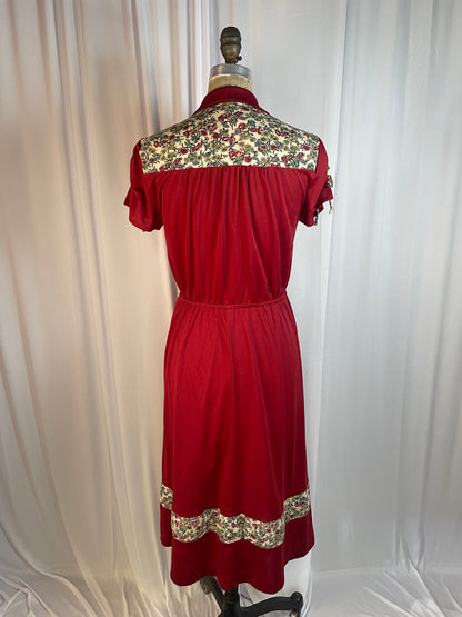 Vintage Red/Floral Dress