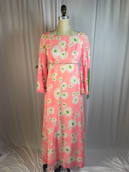 Vintage 60's/70's Pink Daisy Dress