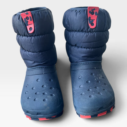 Crocs Kids Snow / Winter Boots, Navy and Red, Size 3