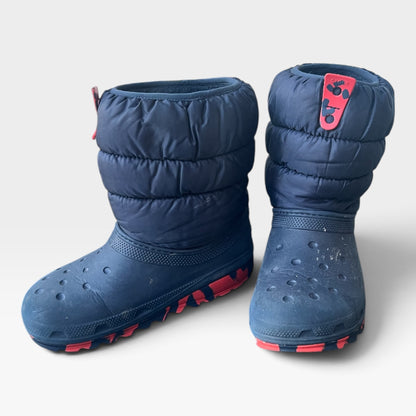 Crocs Kids Snow / Winter Boots, Navy and Red, Size 3