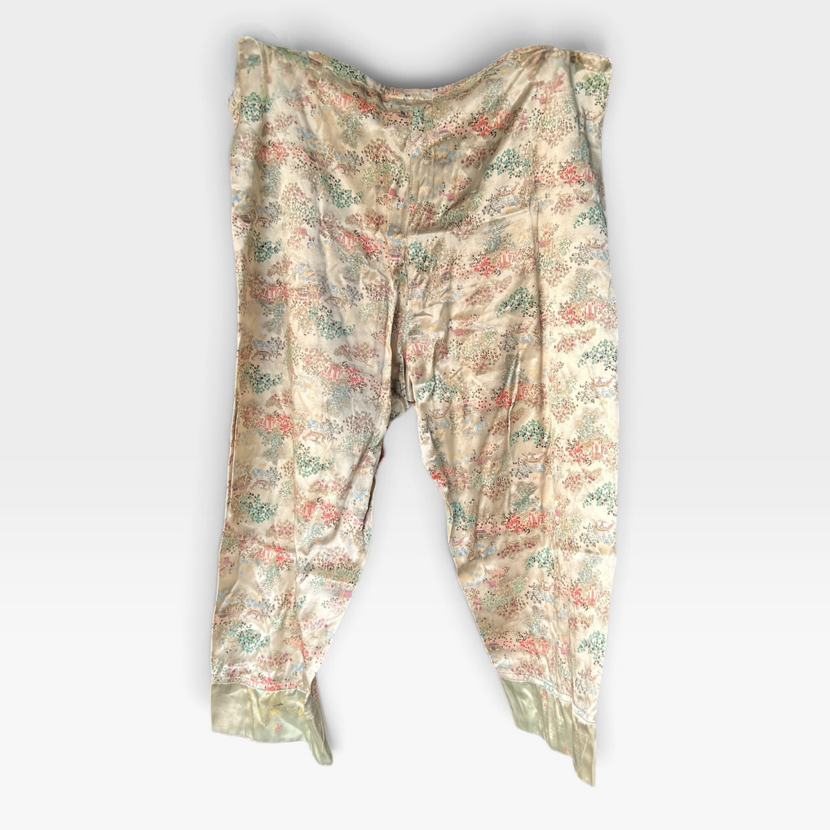 Vintage Y2K Roody Kazoody Satin Lounge Capri Pants, China Doll, One Size