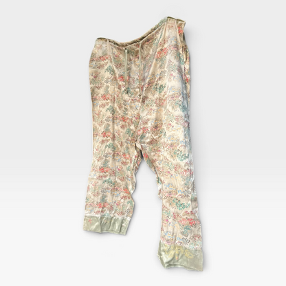 Vintage Y2K Roody Kazoody Satin Lounge Capri Pants, China Doll, One Size