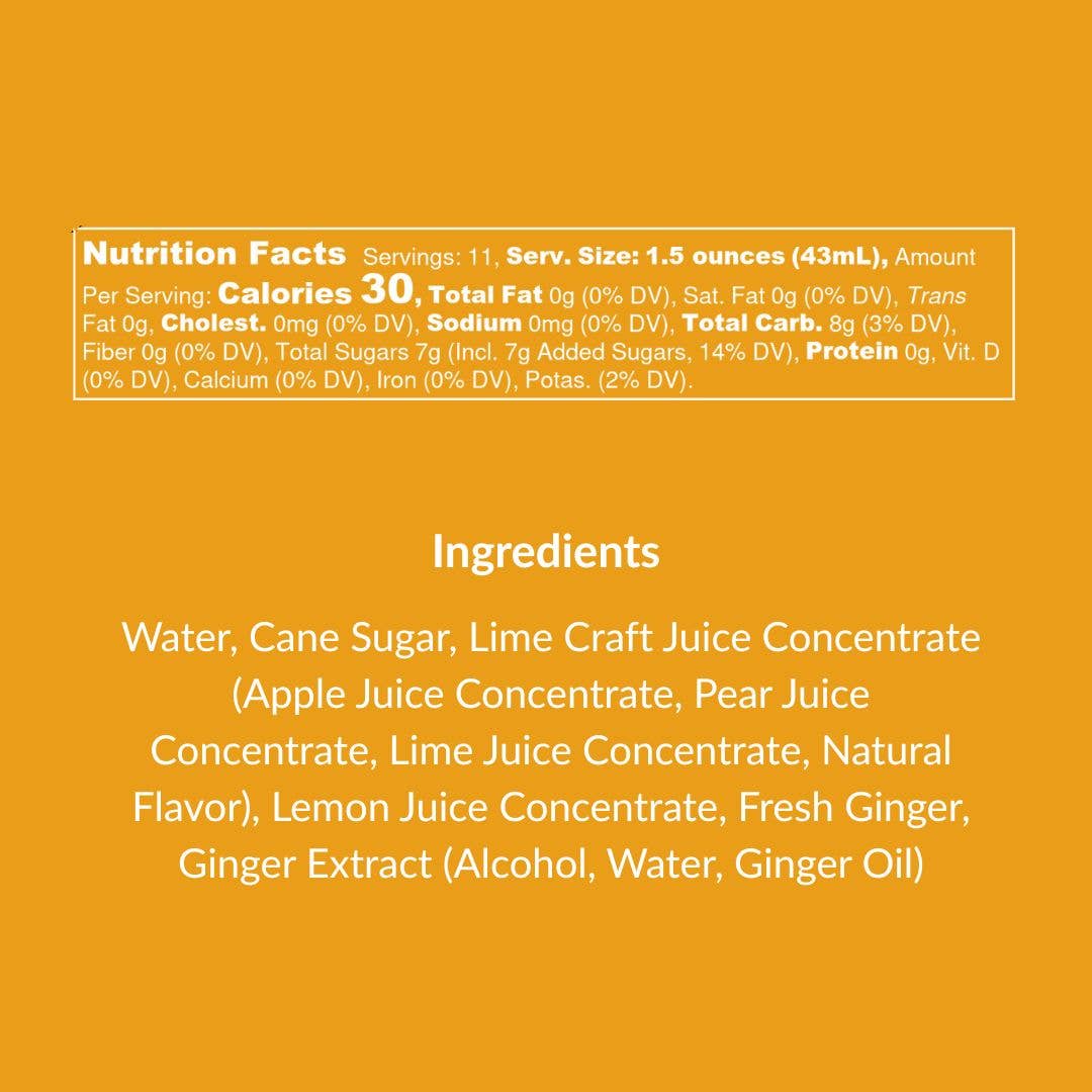 Moscow Mule (Ginger & Lime) Natural Cocktail and Mocktail Mixer, 16 fl oz