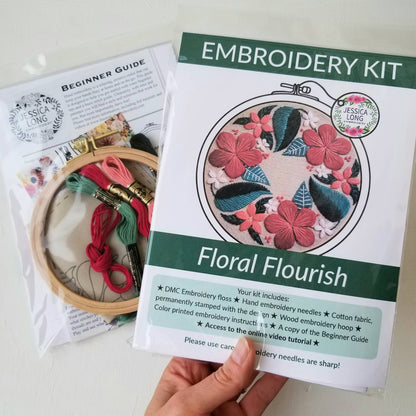 Floral Flourish Beginner Embroidery Kit