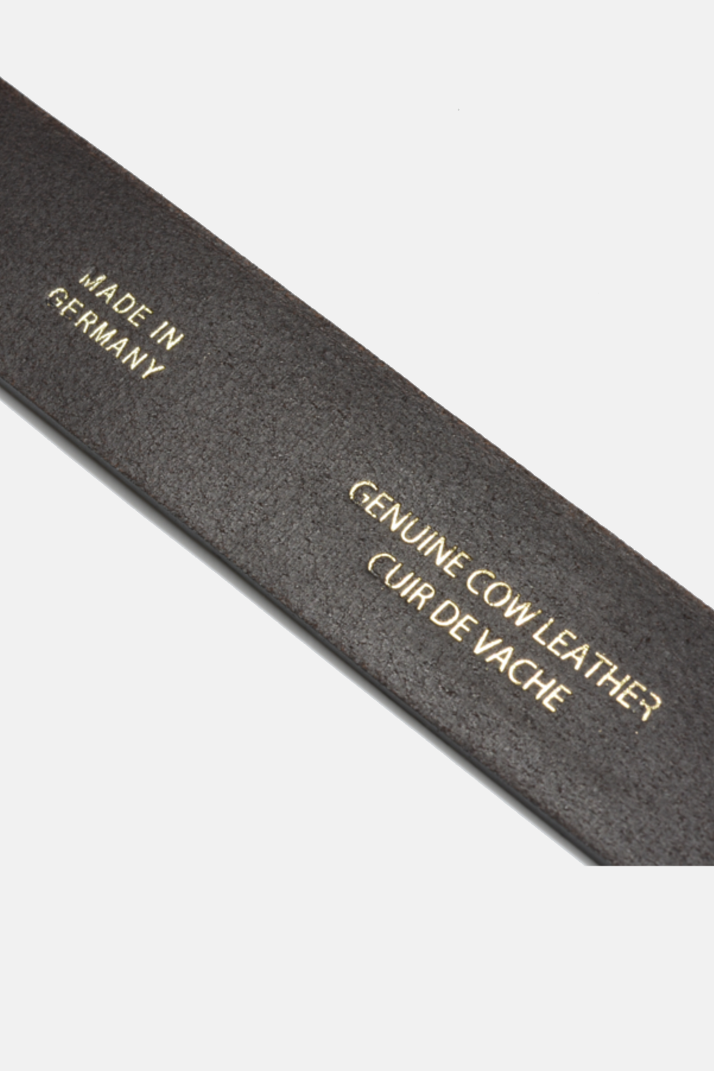 Dark Brown Men’s Leather Belt with Copper Belt Buckle, 3 Sizes Available