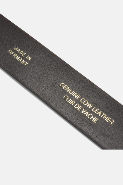 Dark Brown Men’s Leather Belt with Copper Belt Buckle, 3 Sizes Available