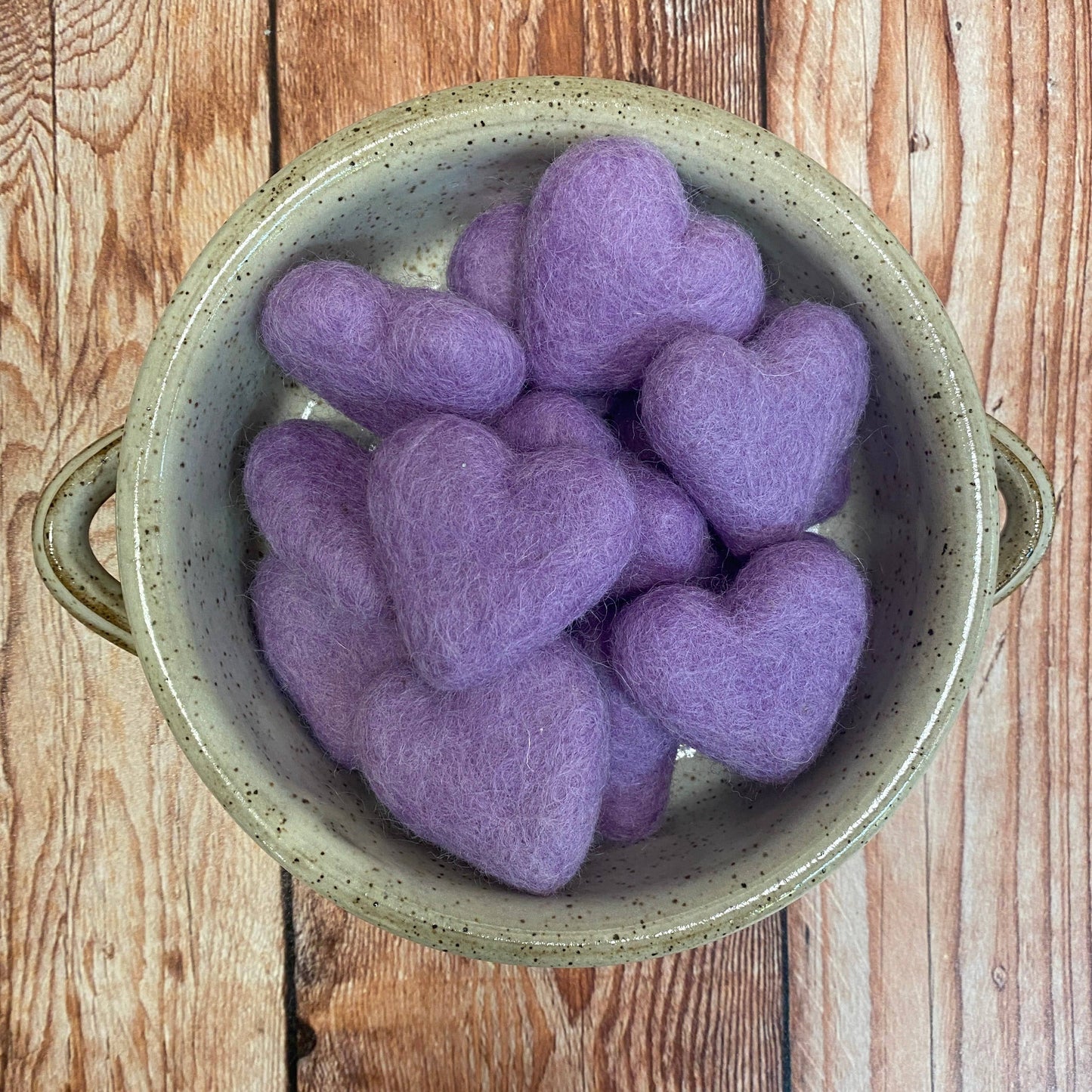 Felt Hearts Loose Lavender