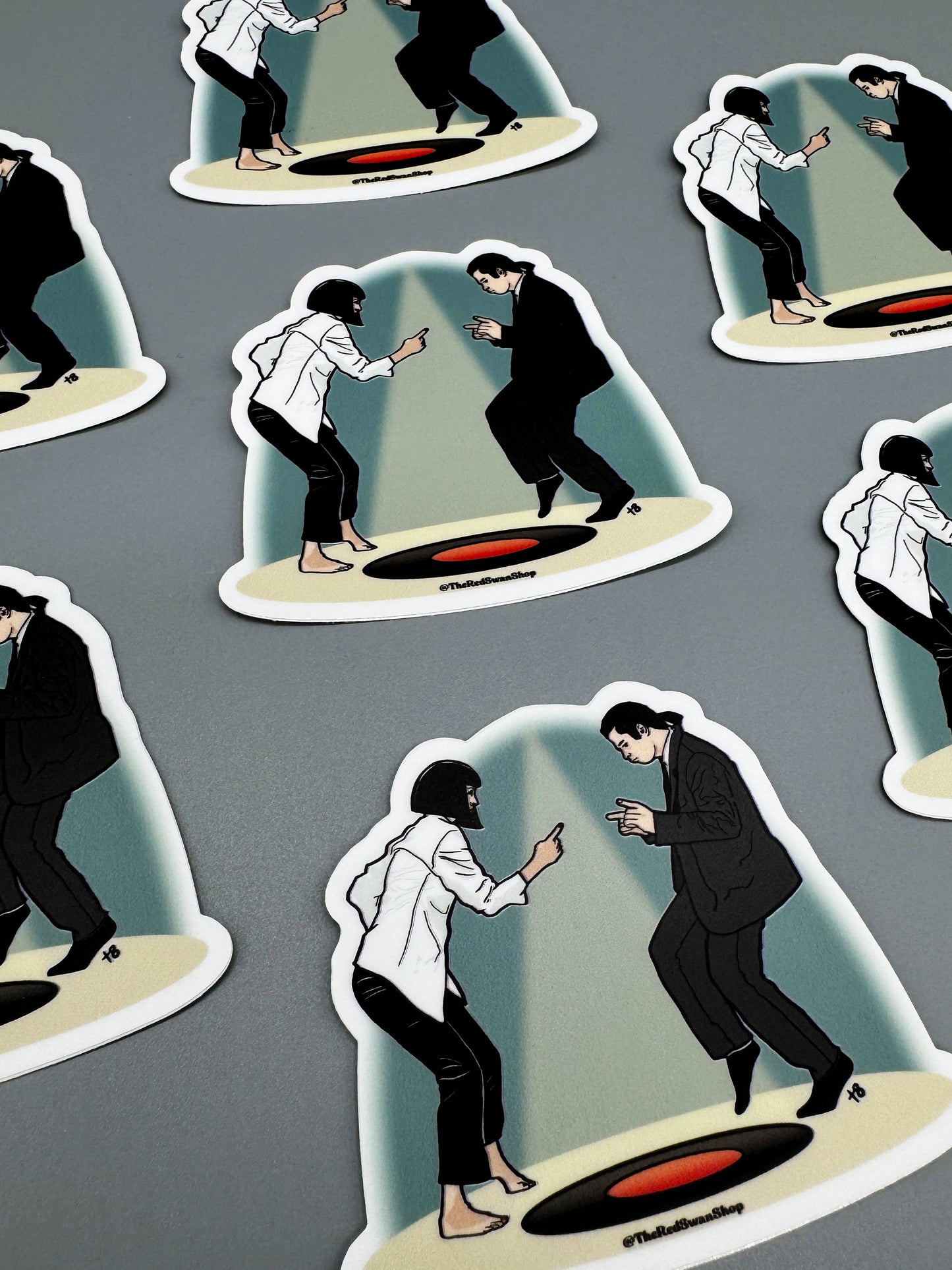 Vinyl Decal - Pulp Fiction - Mia and Vincent Dancing - Sticker