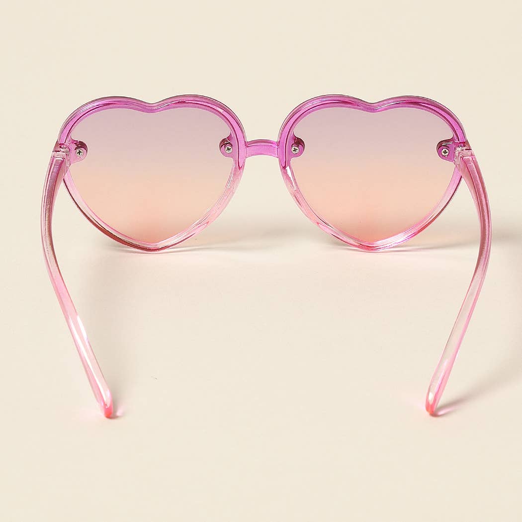 Kid's Heart Shaped Gradient Sunglasses