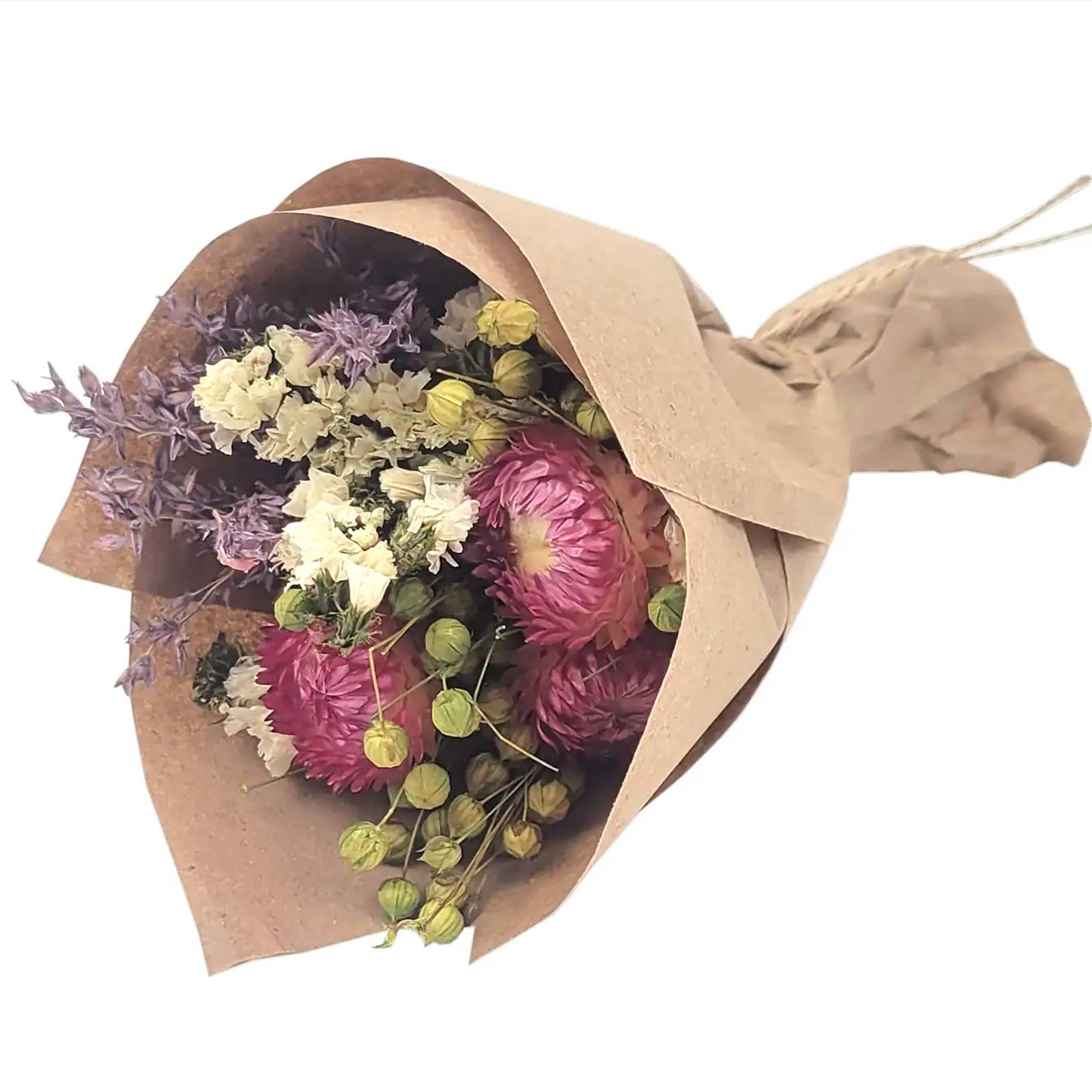 MINI Strawflower & Larkspur Bouquet Bundle #219