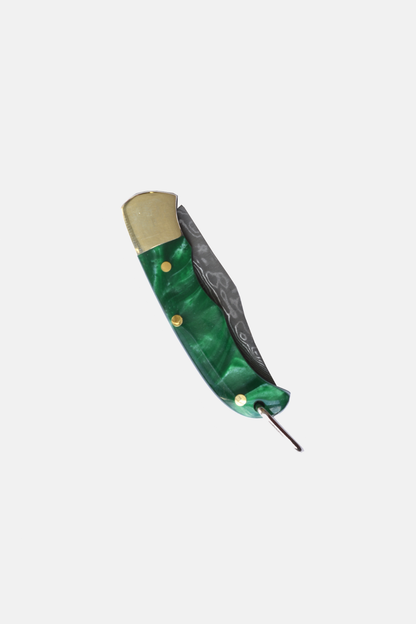 Green Resin Inlay Petite Folding Knife | Gentlemen’s Accessories | Gift