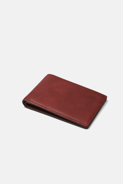 Slim Classic Bill-Fold Wallet | 100% Leather | Brown, Black & Burgundy