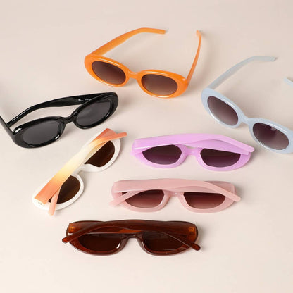 Women's Rounded  Bold Frame Tinted Sunglasses