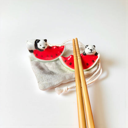 2x Watermelon Panda Chopstick Rest | Summer Bestseller | So Cute!!