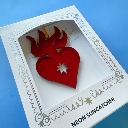 Sacred Heart Neon Suncatcher
