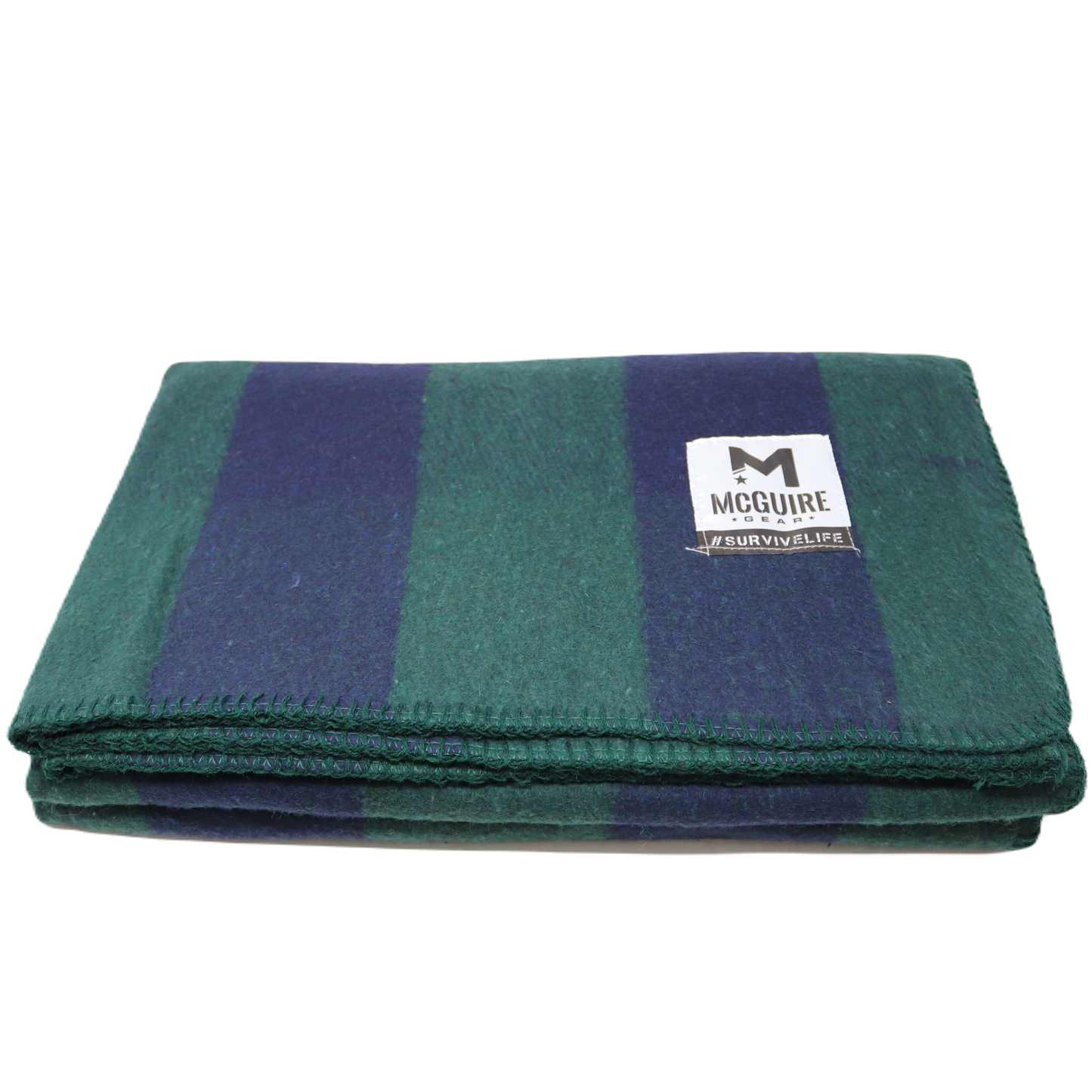 Bunkhouse Plaid Wool Camping Blanket - Navy/Grey