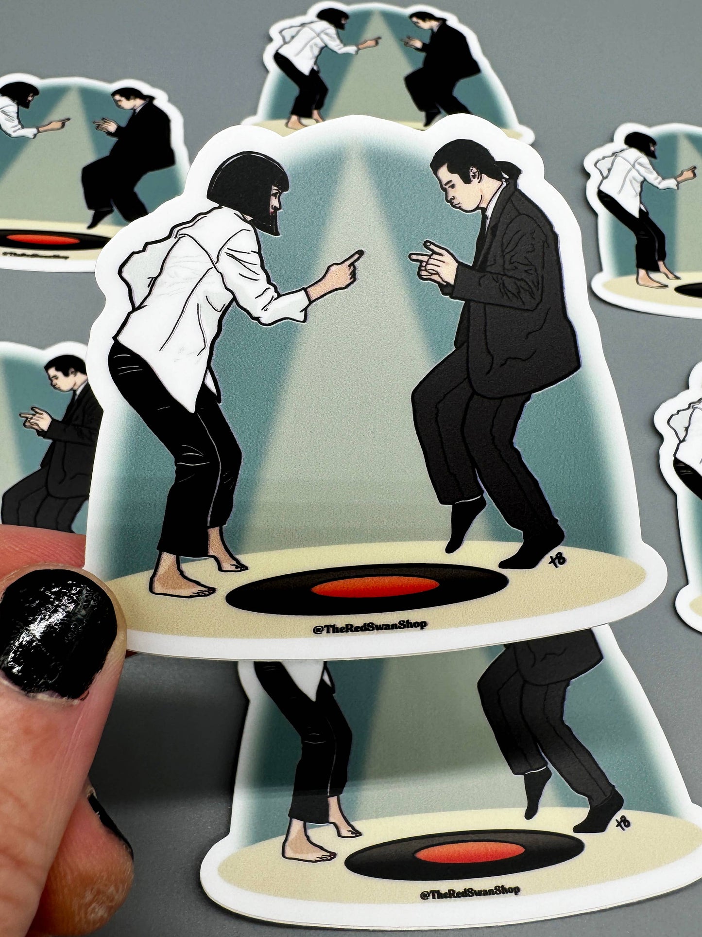 Vinyl Decal - Pulp Fiction - Mia and Vincent Dancing - Sticker