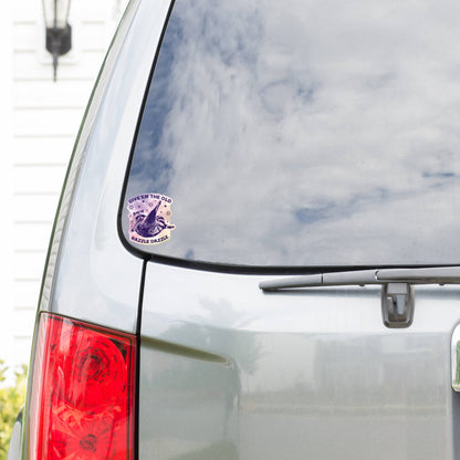 “Give ‘em the Old Razzle Dazzle” Funny Raccoon High Quality Vinyl Sticker