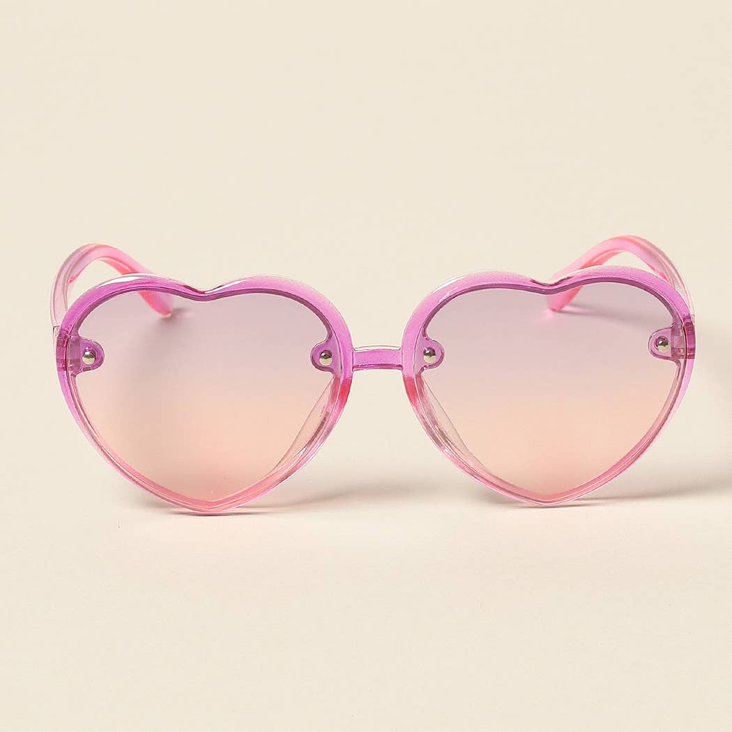 Kid's Heart Shaped Gradient Sunglasses