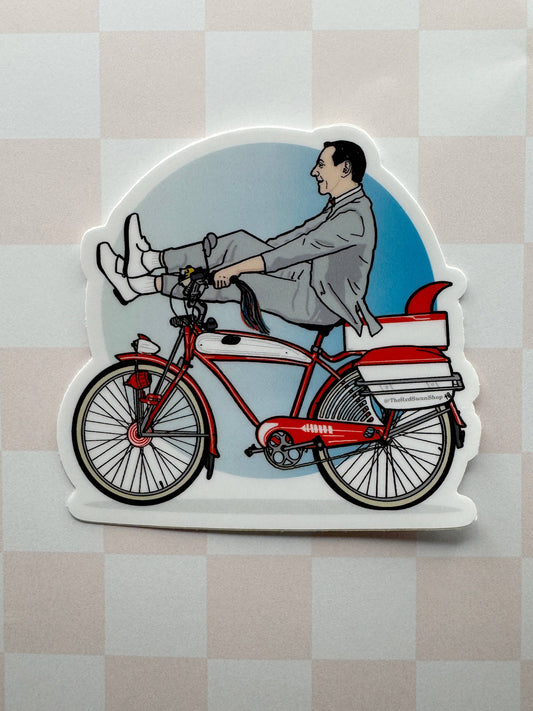 Pee Wee Herman - Bike - Pee Wee’s Big Adventure, Sticker, Vinyl Decal