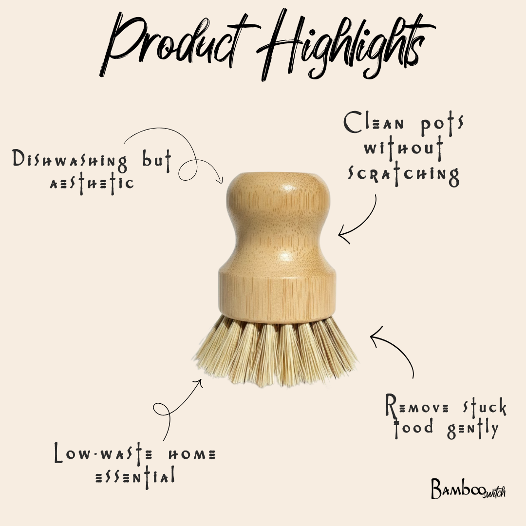 Bamboo Pot Scrubber | Kitchen | Summer Bestseller
