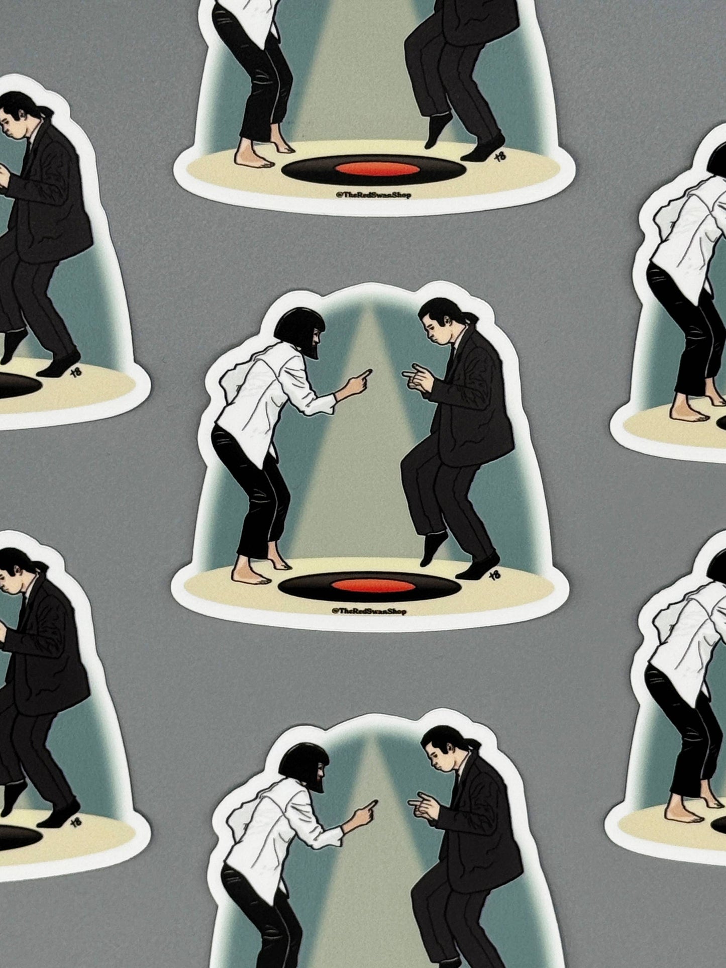 Vinyl Decal - Pulp Fiction - Mia and Vincent Dancing - Sticker