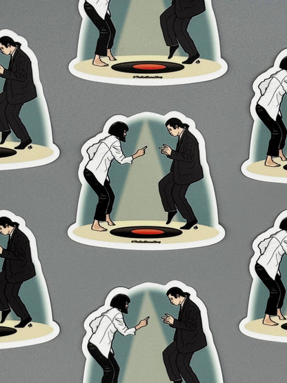 Vinyl Decal - Pulp Fiction - Mia and Vincent Dancing - Sticker