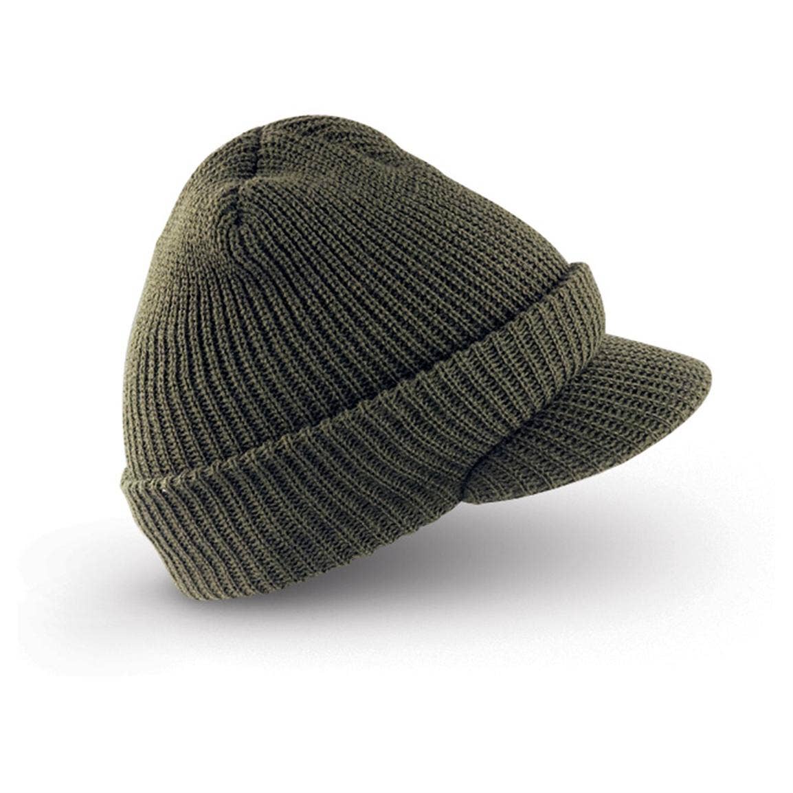 Military Wool Jeep Cap - Black