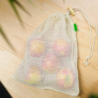 2 Pack Organic Cotton Mesh Produce Bags | Farmer’s Market | Zero Waste