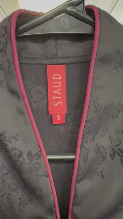 Staud Black/Burgundy Blouse - size small